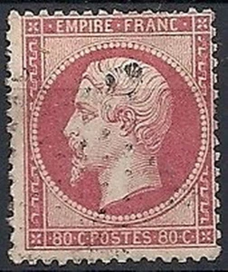 1862 FRANCIA USATO NAPOLEONE EMPIRE FRANC 80 CENT - FR455 - Picture 1 of 1