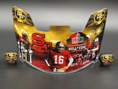 名人堂 QB Joe Montana 定制全尺寸头盔遮阳板 — 第 1/4 张图片