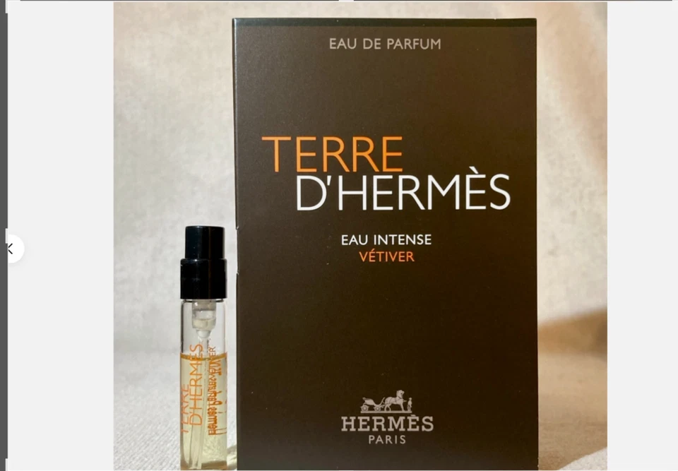HERMES "TERRE D' HERMES: EAU INTENSO: VETIVER" HOMBRE: EAU DE PARFUM MUESTRA NUEVO Foto 1 de 1