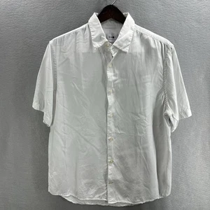 NN07 Camicia No Nazionalità Uomo Grande Errico Lyocell Camicia con Bottoni Bianca Preppy - Foto 1 di 15