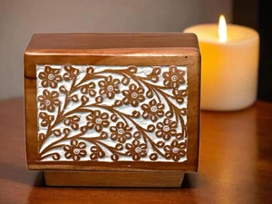 Urnas de cremación para cenizas humanas adulto macho hembra, caja de urna de madera vida de árbol y - Imagen 1 de 12