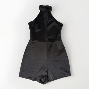 Charlotte Russe Scuba Bodycon Mini Strampler schwarz Gr. S EUC Peek V Front - Bild 1 von 10