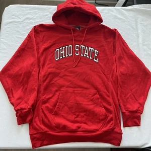 Vintage Ohio State Buckeyes Hoodie Mens M Red Heavyweight Steve And Barrys 90s - Picture 1 of 8