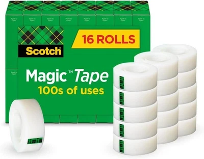 Magic Tape 19mm x 25.4m Value Pack 810-16 (Pack of 16) - image 1 of 4