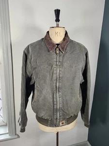 Vintage Carhartt Jacket Men’s XL Moss Green J14 MOS Santa Fe Quilt Lined Bomber - Picture 1 of 20