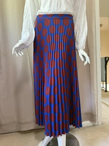 Nuova gonna lunga Boden donna a pois plissettata taglia UK 10 US 6 - Foto 1 di 8