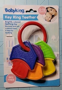Baby King Brand: Key Ring Teether For Ages 0-18 Months - Picture 1 of 9