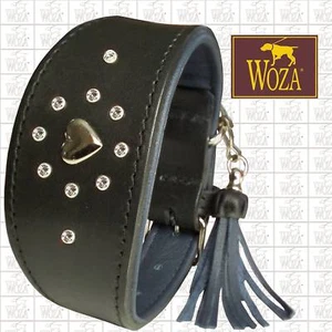 WOZA Premium Windhundhalsband Swarovski Vollleder Greyhound Softrindnappa GM1950 - Bild 1 von 1