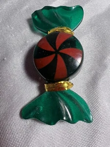 Vintage Hard Candy Pin Brooch  Christmas Holiday Party  2P - Picture 1 of 4