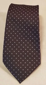  Cravatta Marc Anthony uomo viola a pois 100% seta usata L 58" W 3 3/4  - Foto 1 di 3
