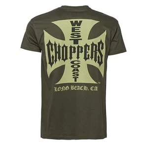 WCC West Coast Choppers Herren T-Shirt Iron Cross Solid Khaki