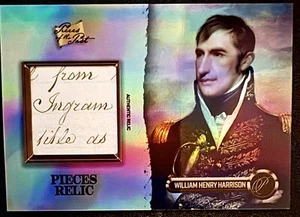 WILLIAM HENRY HARRISON Pieces of the Past Presidential Handwritten Relic #60 - Picture 1 of 2