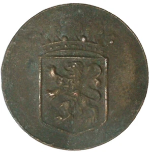 1755 HOLLAND VOC 1 Duit Lion Rampant Dutch East Indies Co. New York Penny NL47 - Picture 1 of 3