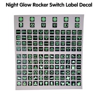 Night Glow Rocker Switch Label Decal Circuit Panel Sticker Car Boat Marine DT