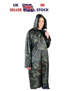 Wasserdichter Regenmantel mit Kapuze Multifunktional Outdoor Militär Camouflage M - 3XL - Bild 1 von 1