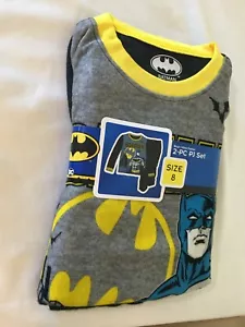 New DC Comics Batman Boy Flannel 2 pc Pajama Set many sizes - Picture 1 of 2