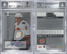 2005 Fleer Hot Prospects Prized /199 Dion Phaneuf #274 BGS 9 MINT Rookie Auto RC