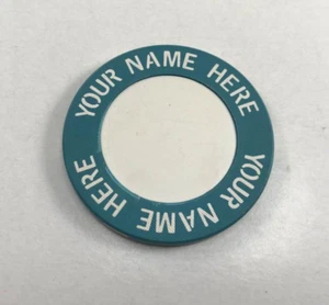 Chip de casino promocional muestra de ventas vintage TU NOMBRE AQUÍ - Imagen 1 de 1