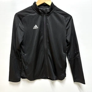 Adidas Jacket Warm Up Volleyball Black White Logo Size YOUTH Medium Full Zip NWT - Picture 1 of 8