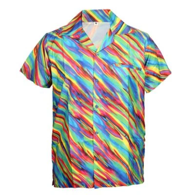 MENS HAWAIIAN SHIRT STAG BEACH HAWAII ALOHA  SUMMER HOLIDAY FANCY DIGITAL MARBLE - Image 1 of 2