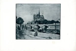 "NOTRE-DAME par Jean-François RAFFAËLLI" Photogravure originale THE STUDIO 1901 - Picture 1 of 1