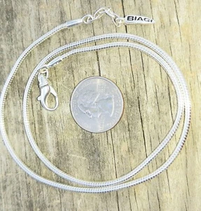 Men Solid Heavy Biagi 18 Inch 925 Sterling Silver Snake Chain SOLID Silver 18 gm - Picture 1 of 12