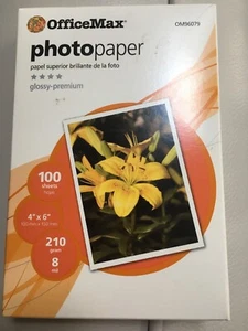 Papel fotográfico Office Max brillante-premium. "100 hojas 4"" X 6"" (OM96079)" - Imagen 1 de 2