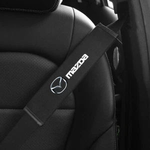 Black Velvet Car Accessories Seat Belt Pad Shoulder Protector Cover For Mazda - Picture 1 of 2