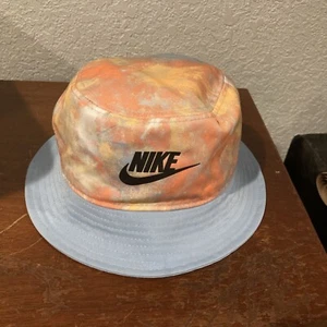 Kids NIKE  TIE-DYE BUCKET HAT Size Small/Medium Yellow/Orange/Blue - Picture 1 of 4