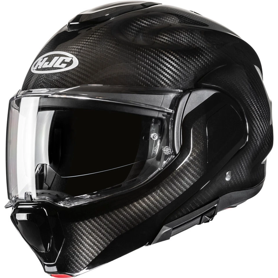 CASCO CARBONIO MODULARE MENTO RIBALTABILE HJC F100 CARBON GLOSS TG XXL