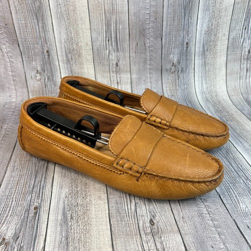 Clarks Cushion Plus mocassini da guida bassi cammello marrone scarpe da donna 9 5 M in pelle