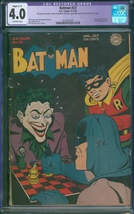 Batman #23 (1944) ⭐ CGC 4.0 Restored (Slight) ⭐ Joker Cover! Golden Age DC Comic - Picture 1 of 3