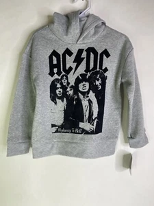 ACDC Music Band Long Sleeve Hoodie Pullover Sweatshirt Kids Boys Girls Size 5 - Picture 1 of 6