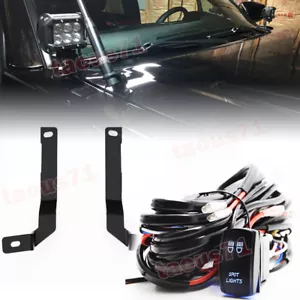 For 16-23 Toyota Tacoma Side A-Pillar Upper Hood Fog LED Light Bar Mount Bracket - Picture 1 of 4