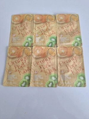 Lote de 6 mascarillas faciales exfoliantes exfoliantes exfoliantes de naranja y kiwi perfectas Foto 1 de 2