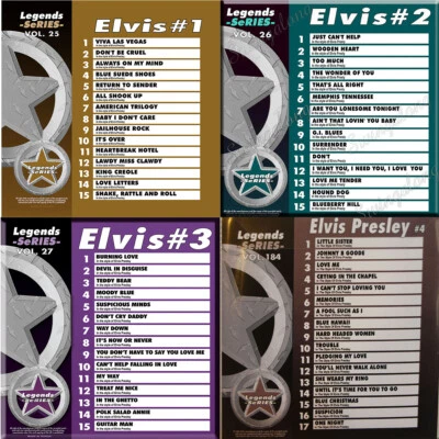 ELVIS LEGENDS SERIES KARAOKE CDG 4 DISC #25,26,27,184-Just Can't Help, Surrender - Image 1 of 4