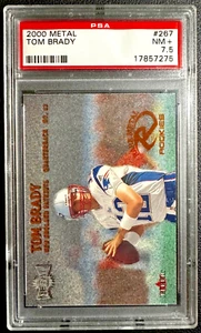 Tom Brady 2000 Fleer Metal Rookie Card Rare #267 RC PSA 7.5 Near Mint+ (Pop 15) - Bild 1 von 4