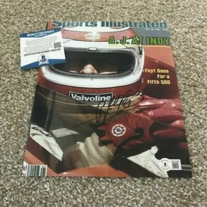 AJ FOYT Signed Autographed 8x10 Photo INDY 500 CAR CHAMP SI COVER BECKETT BAS - Picture 1 of 1