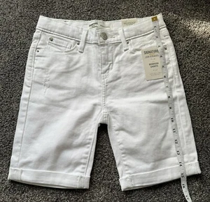 Signature by Levi Strauss & Co. Gold Label Girls' Bermuda Short White Size 10 - Picture 1 of 7