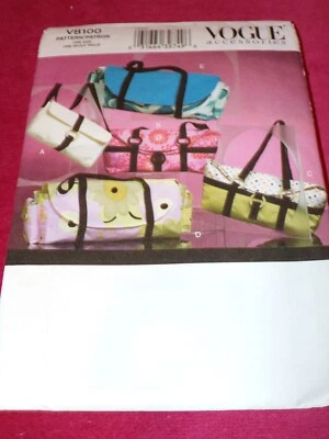 🌸  VOGUE #V8100 - LADIES DECORATIVE PURSE-SHOULDER BAG-HANDBAG PATTERN  OZ  FF - Image 1 of 2