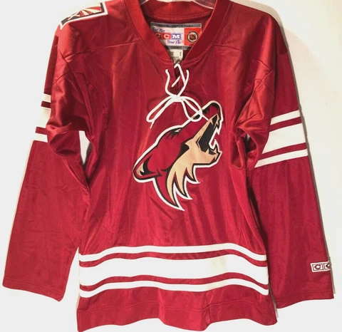 PHOENIX COYOTES Women Howler Howling Coyote NHL Brick Red Hockey Jersey M Cover
