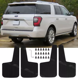 4X Guardabarros Anchos de Goma para Coche Ford Expedition Guardabarros contra Salpicaduras Guardabarros - Imagen 1 de 9