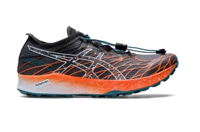 亚瑟士女式8.5 B富士SpeedTM跑步鞋黑色/新星橙色 — 第 1/4 张图片