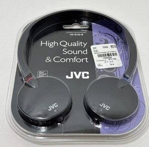 JVC Stereo Wired Headphones Black Flat & Foldable HA-S140-B Factory sealed - Picture 1 of 7