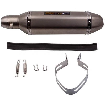38-51mm Universal Motorcycle&ATV Slip-on Exhaust Muffler with DB Killer Silence - Image 1 of 4