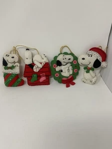 Vintage Rarität 4 Filz um 1958 Snoopy Ornamente Nachlass Fund  - Bild 1 von 7