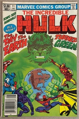INCREDIBLE HULK Annual #11 Iron Man SPIDER-MAN 1982 Doc Samson FRANK MILLER FN+ - Image 1 of 3