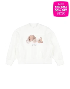 RRP€235 PALM ANGELS Sweatshirt Size 8Y Broken Bear Long Sleeves Made in Italy - Picture 1 of 7