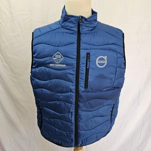 Volvo Vista World Championship Men's Quilted Vest Jacket Blue Logo Large NWT - Picture 1 of 9