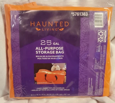 Bolsas de almacenamiento grandes de alta resistencia naranja Haunted Living (18 pulgadas de alto x 18 pulgadas de ancho) Foto 1 de 4